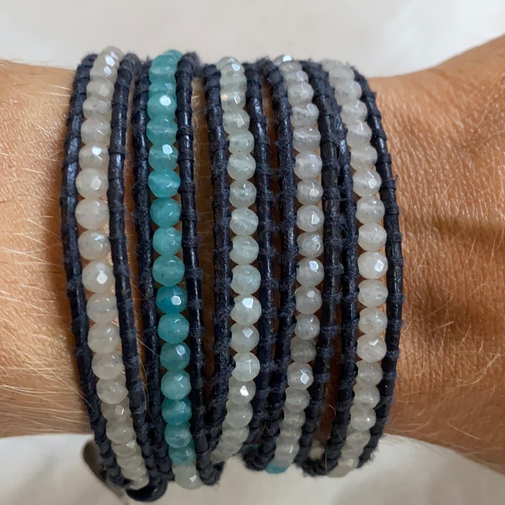 Chan Luu 5 wrap leather bracelet